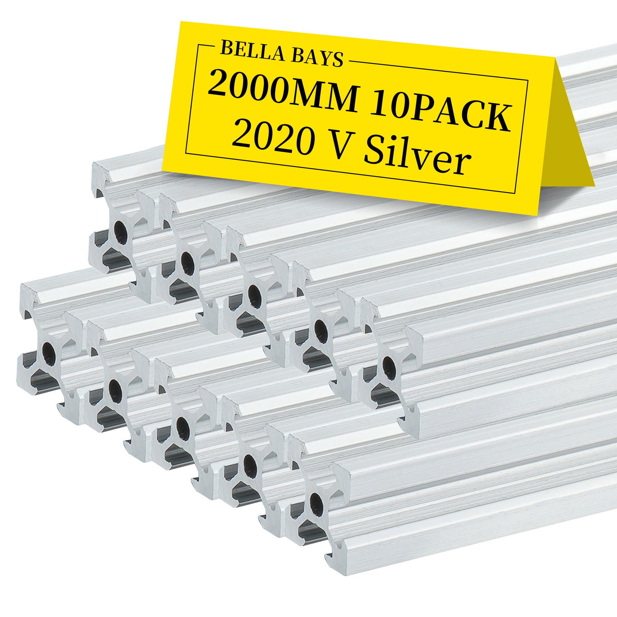 BELLA BAYS 5 Pack 78.74 inch 2000 mm 2040 V Slot Aluminum Extrusion Profile European Standard Anodized Silver Extruded Linear Rail Guide Frame for 3D Printer Laser Engraving Machine CNC Workbench DIY — Amazon image 32
