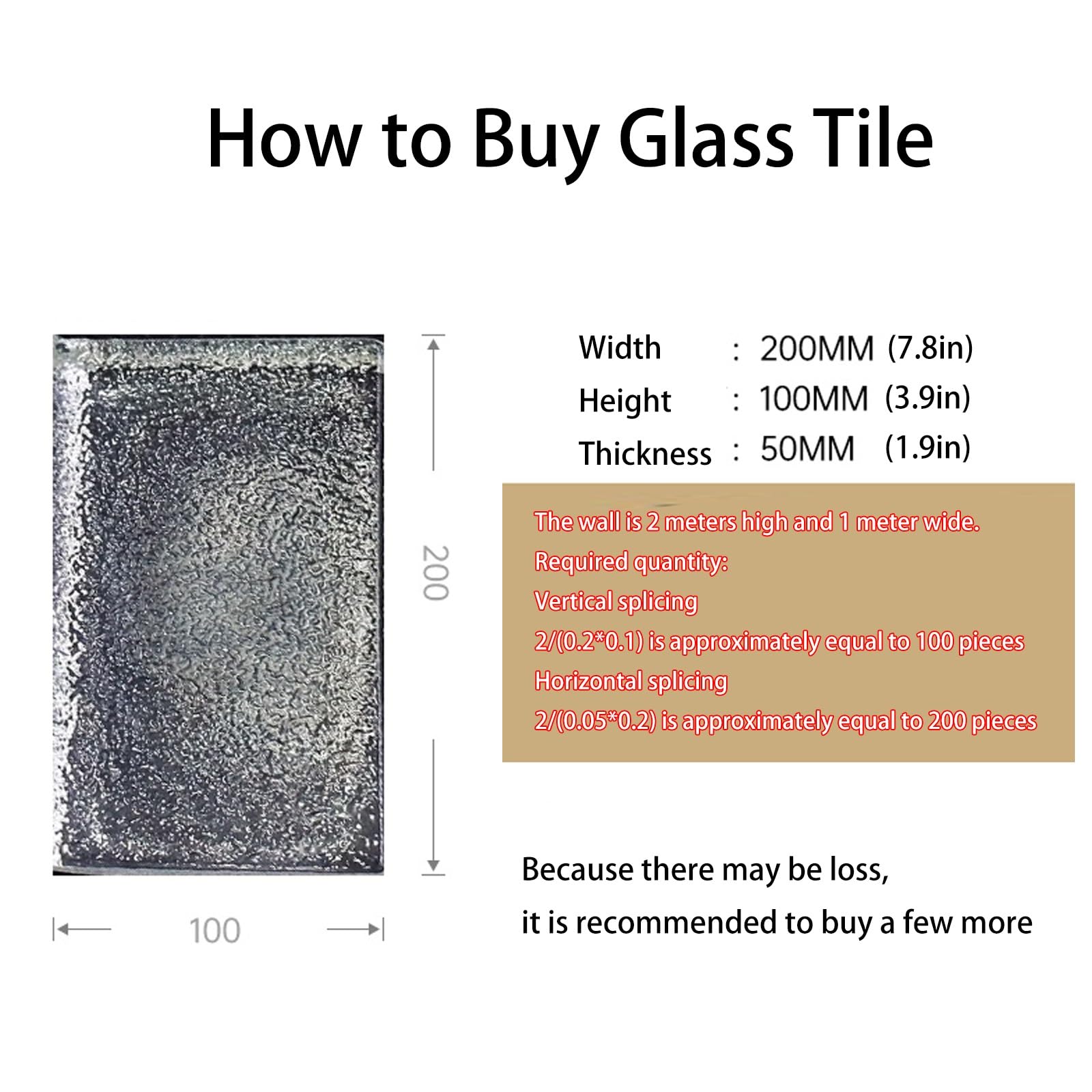 7.8 * 3.9 * 1.9in Glass Blocks ，Transparent Solid Glass Bricks，Decorative Partition Wall，for Room Divider Partition，Architectural Decoration，bar，Hotel(G)