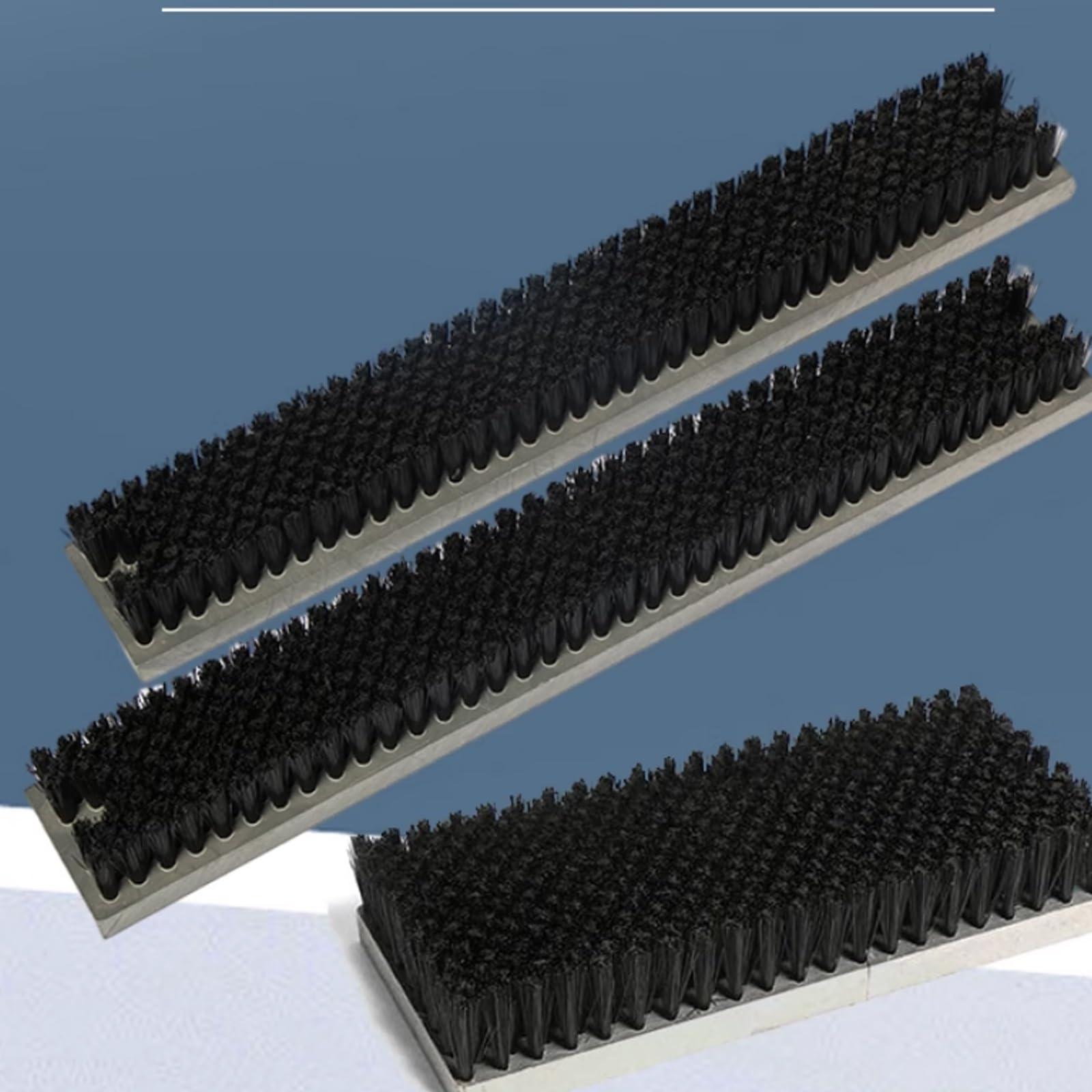 Heavy Duty PVC Bristle Brush Industrial Dustproof Long Soft Bristle Brush Machine Tool Strip Brush Cabinet Dustproof Brush Strip Door Bottom Sealing Brush(1000x40x15x50mm)
