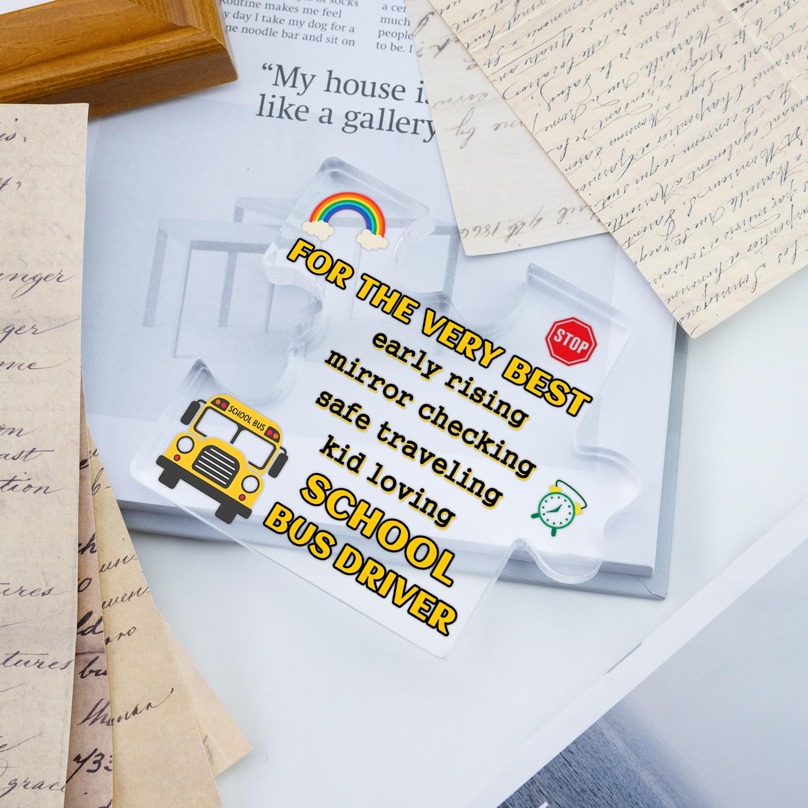 Bus Driver Appreciation Gifts Thank My Drivers Acrylic Sign School Bus Driver Gift For Men Women Birthday Retirement Christmas Gifts Back To School Gift From Students To School Drivers