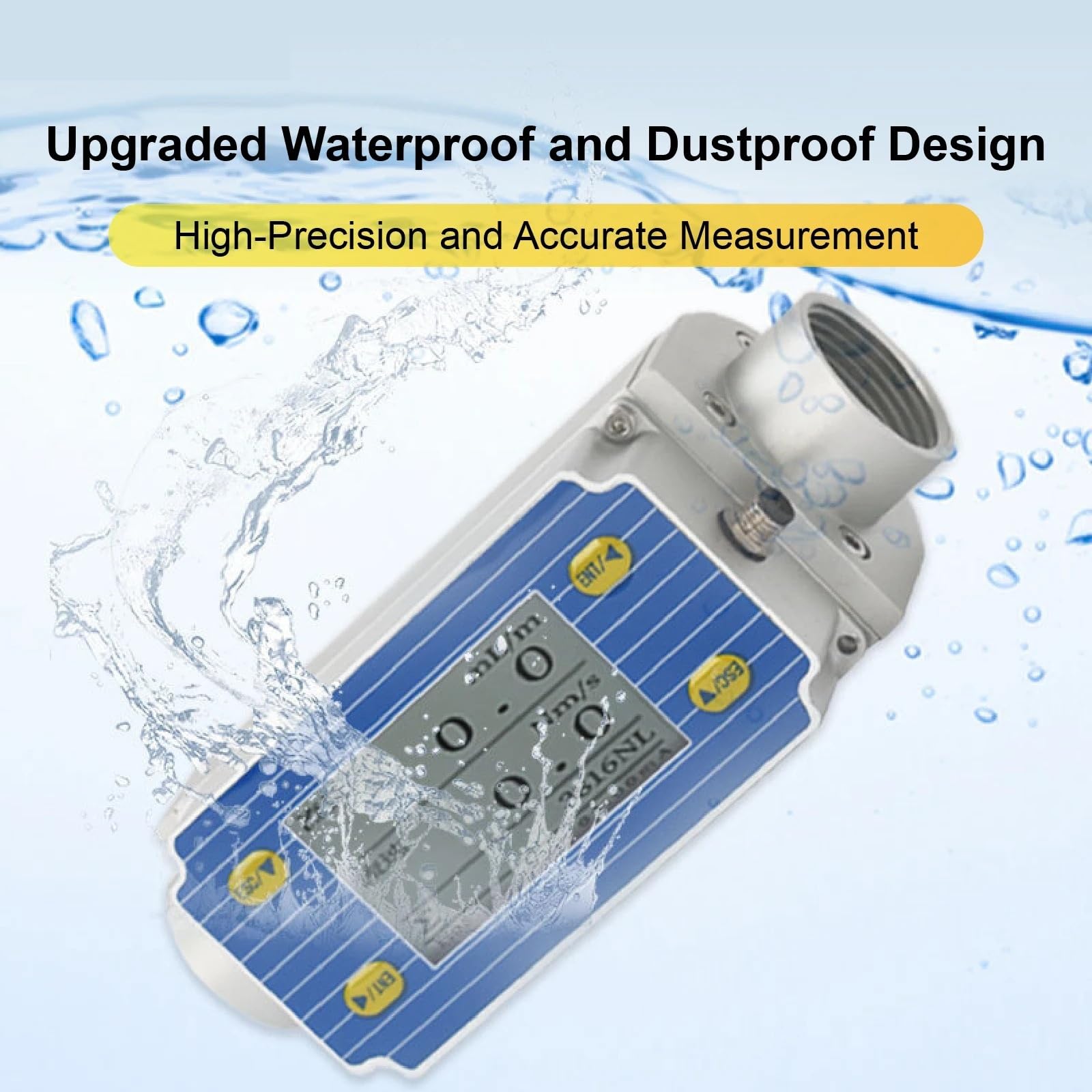 Caudalímetro Ultrasónico Medidor de flujo másico Gas Sensor térmico en línea Digital compacto for uso Industrial Oxyn Hydron helio argón metano propano(DN50)