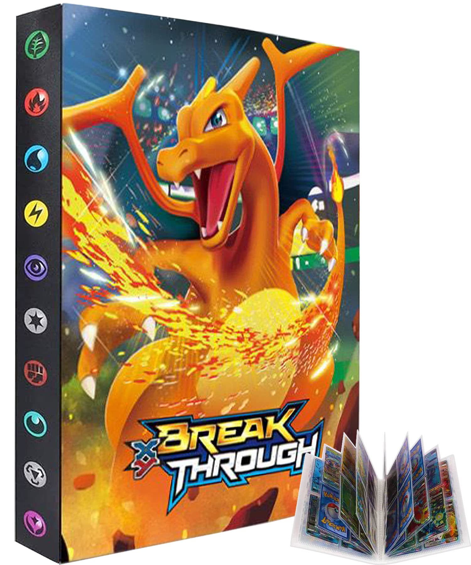 JKYYDS Trading Card Binder holder, Album Cards Folder Book Storage Collector Playing Game, Collection Children Holder Toy Gift - 4 Pocket - 30 pages - hold 240 card (S6)