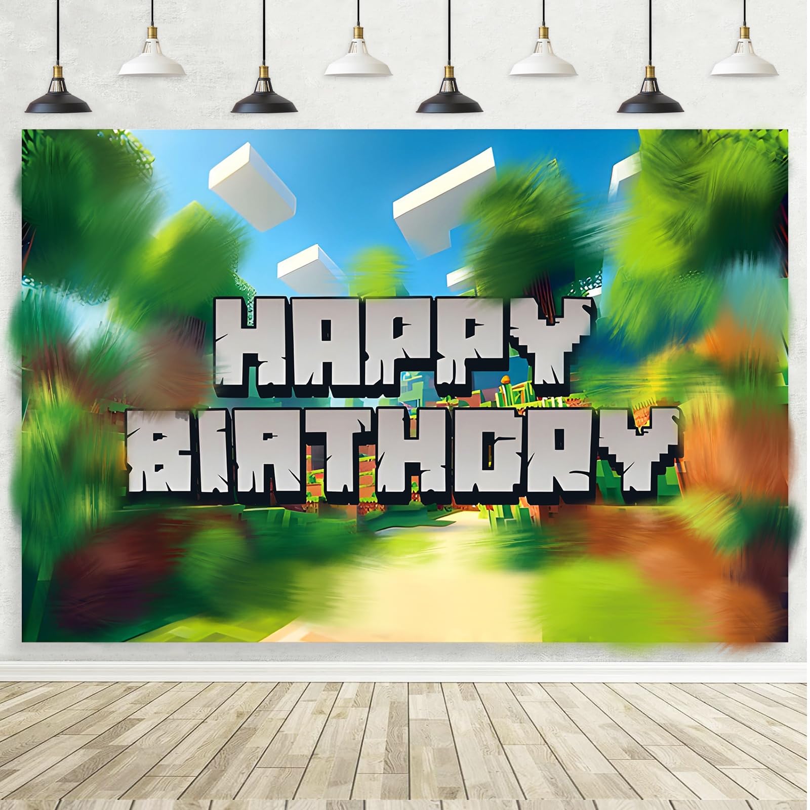 Happy Birthday Backdrop, Birthday Party Decorations Photography Theme, Party Decor Cake Table Banner Supplies, Happy Birthday Banner Cartoon Background for Kids Boys Girl (150CM ×100CM）