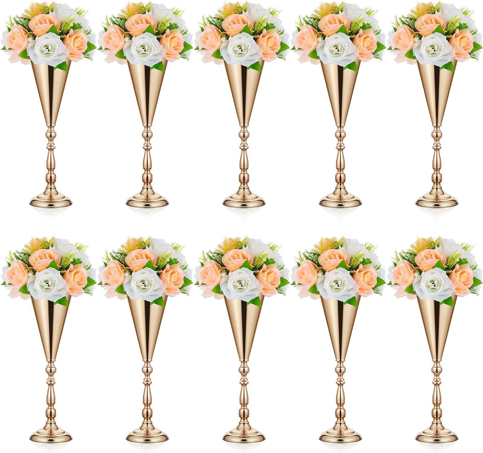 NEW Metal Urn Planter Trophy Cup Flower Vase Bow Vintage Style Flower Pot Wedding Centerpieces Vase For Wedding Party Decoration - View #3