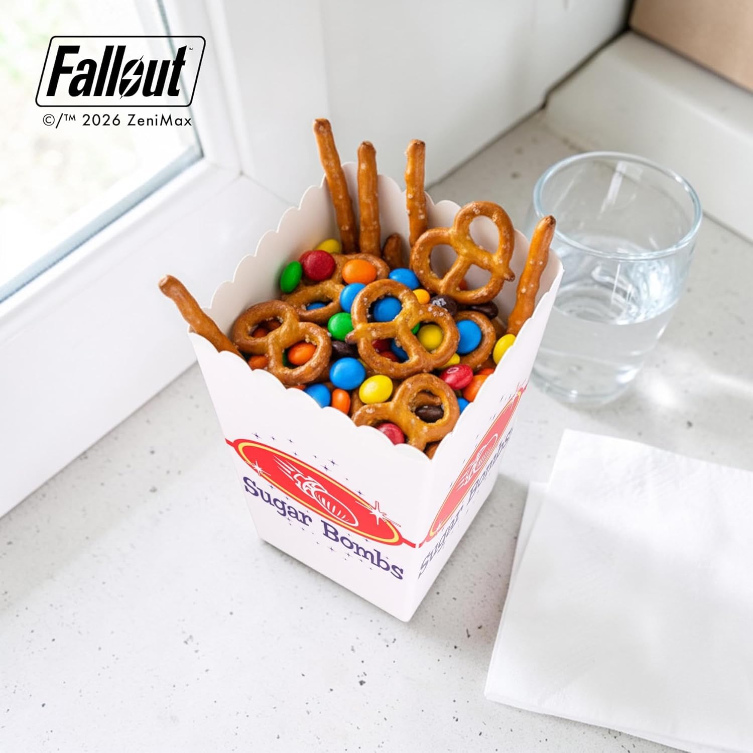 Toynk Fallout Sugar Bombs 8.5-Inch Popcorn Bucket Container | Holds 3 Liters