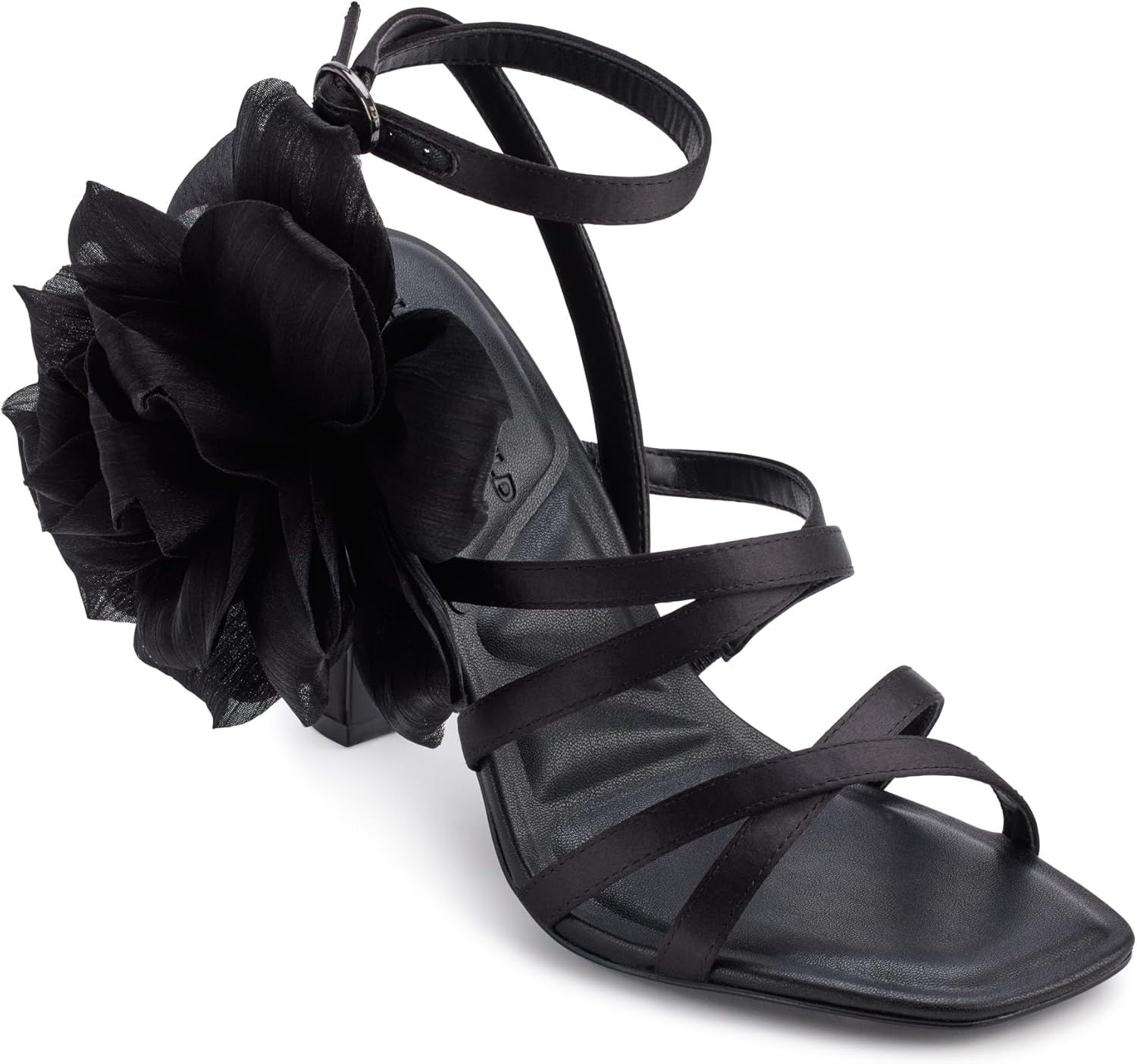 KARL LAGERFELD Women's Caela Strappy Dress Heel With Flower Detail