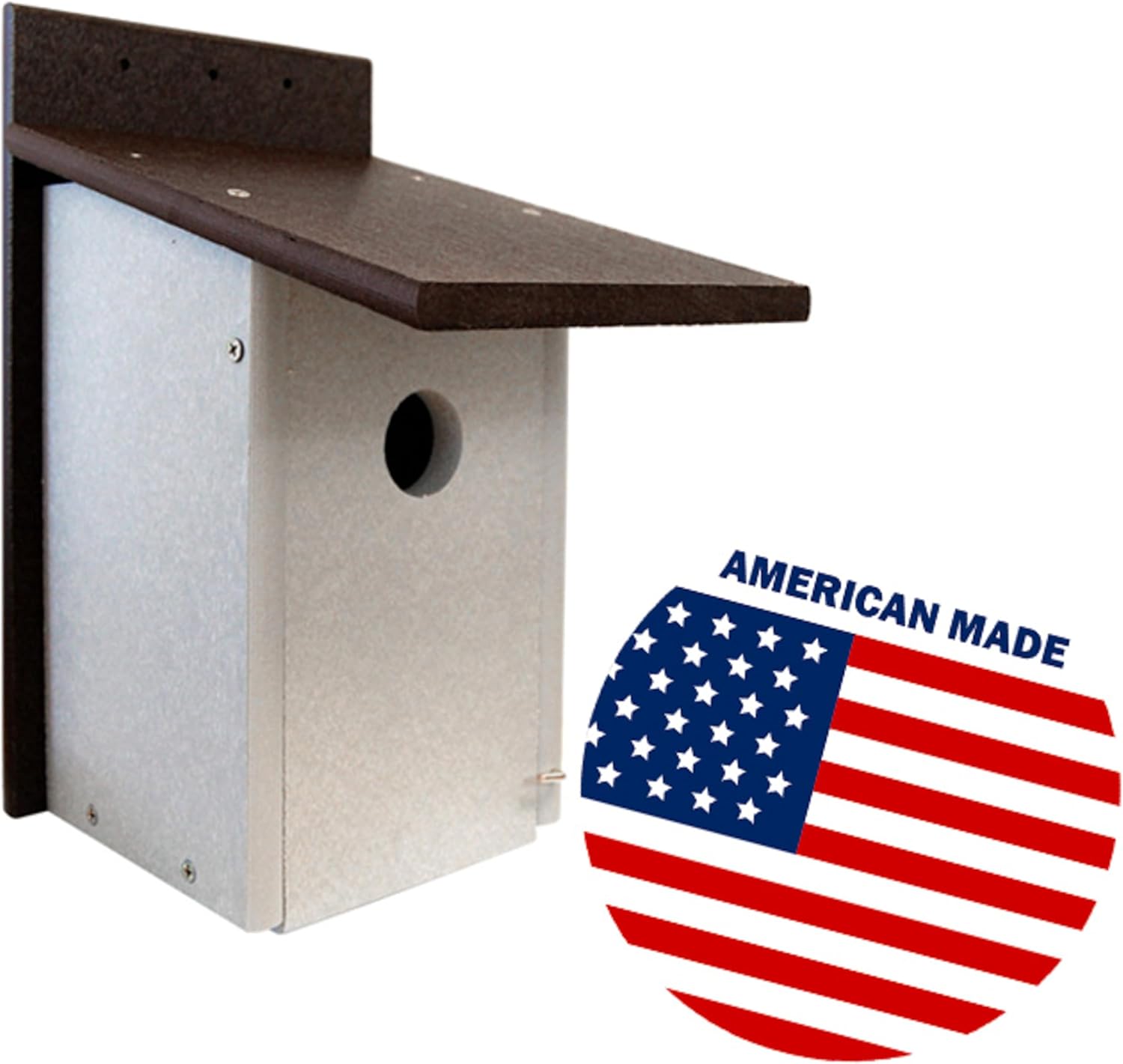 Premium Recycled Bluebird House by Prime Retreat, Brown and Gray