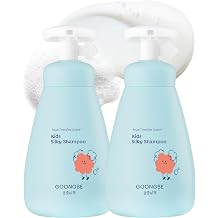GOONGBE Kids Silky Shampoo - Korean Kids Hair Softening Shampoo - Shiny and Glossy Hair for Weak, Frizzy and Tangle Prone Hair - Low pH & Silicone-Free - Allergen Free Scent, 10.1 fl.oz. 2 Pack