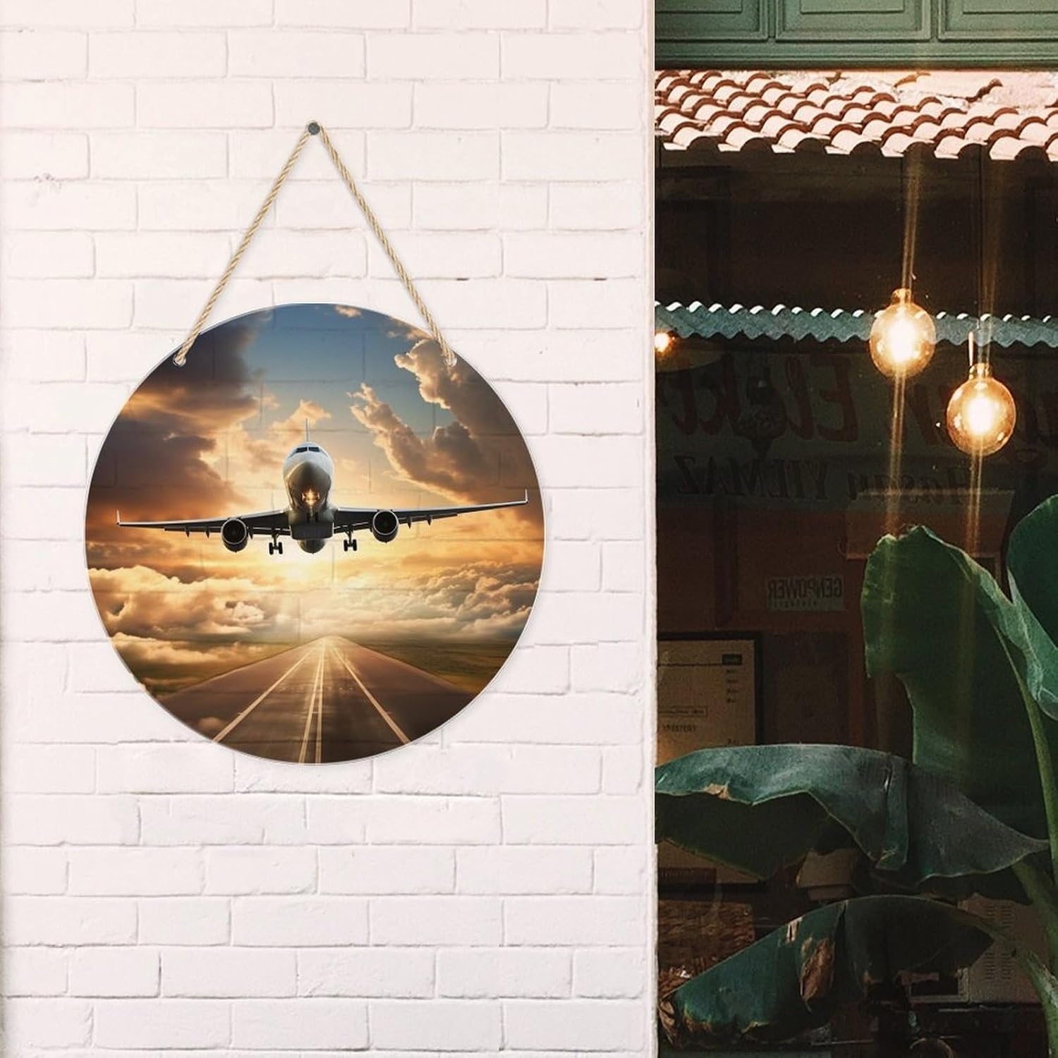Round Acrylic Ornaments with Hole, Lightweight, Wall Art Ideal, 8in image 4