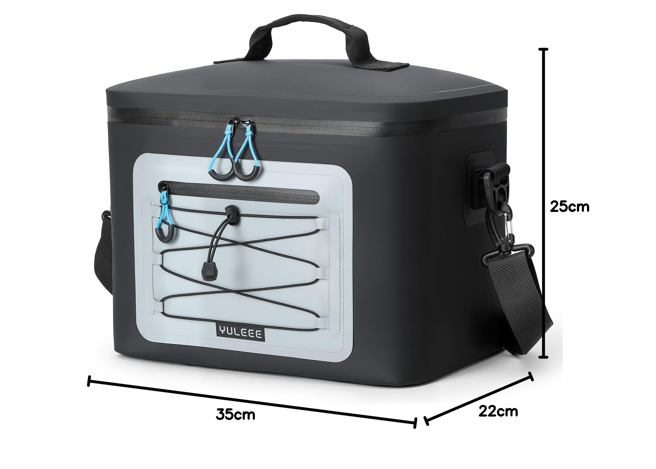 Borsa Termica Porta Pranzo - Borsa Frigo Pranzo Impermeabile e Portatile,Borsa Frigo per All'aperto Barbecue Campeggio Viaggi Spiaggia, 20L, Nero