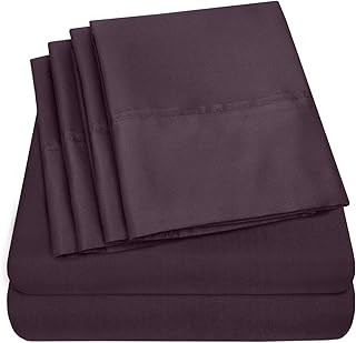 Queen Sheets Purple Brushed Microfiber