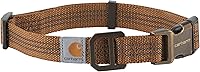 Carhartt Large Nylon Webbing Dog Collar - Fully Adjustable, Reflective Stitching for Night Visibility, Rugged Durability