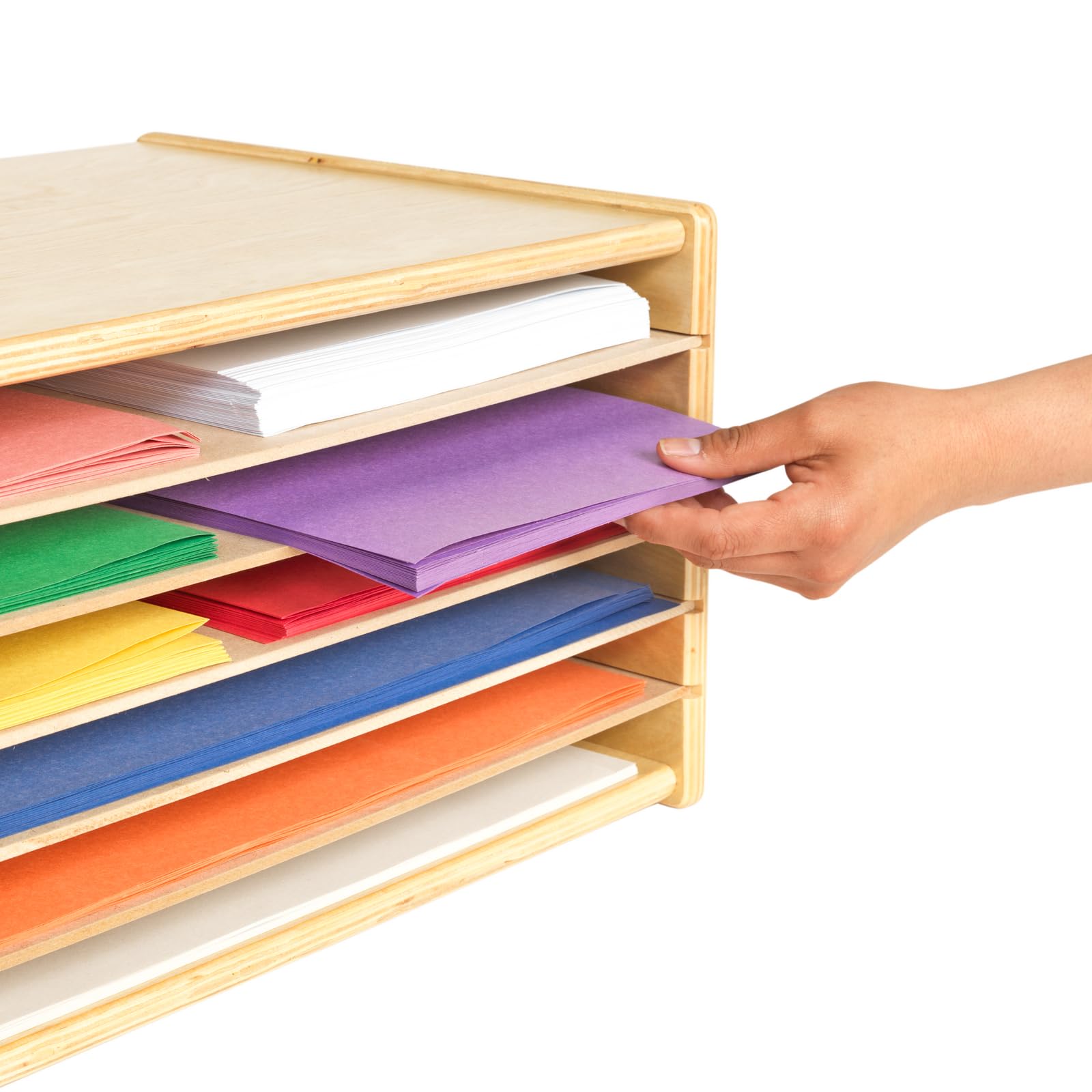 Colorations® Drewniany organizer do przechowywania papieru