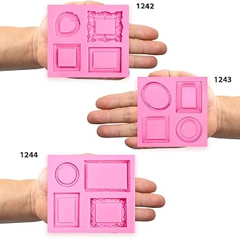 JLZK Spiegel Frame Cake Border Siliconen Mallen Fondant Chocolade Gumpaste Mould Cake Decorating Tools Polymeer Klei Snoep Mallen