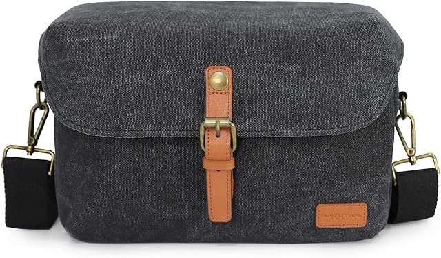 Baxxtar Louis II Canvas SLR DSLR Camera Case Medium Size with Rain Cover