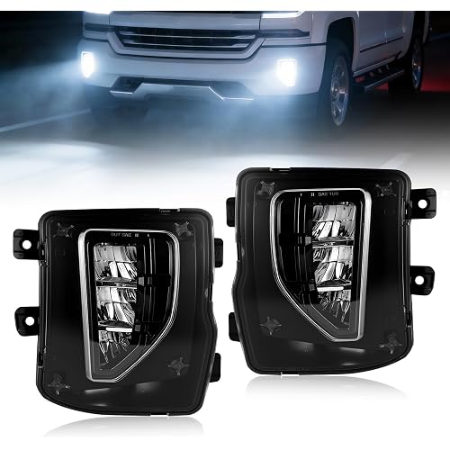 Shocklight Fog Lights Compatible with 2016-2018 Chevy Silverado 1500 A Pair Of Fog Lamps(Left And Right)