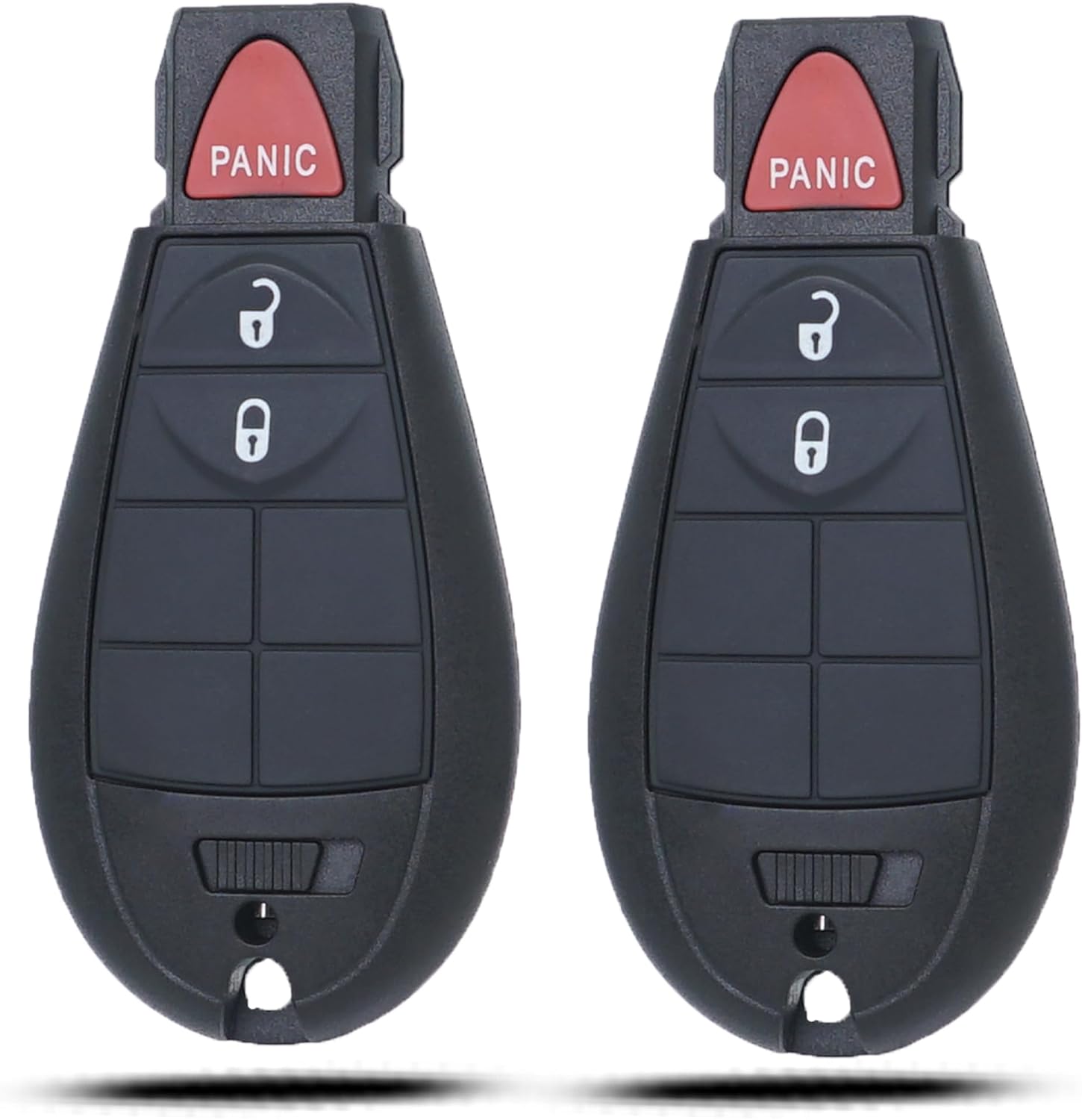 MechanMagic Key Fob Remote Replacement Compatible with Jeep Cherokee 2014 2015 2016 2017 2018 2019 2020 2021 GQ4-53T Keyless Entry with Door Key 68105081 3Buttons (Set of 2)
