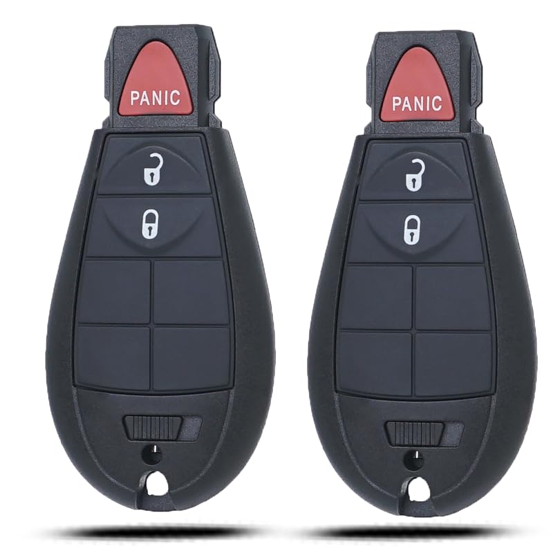 Kit com 2 Controles Remotos para Jeep Cherokee 2014 a 2021, 3 Botões, GQ4-53T, com Chave de Porta MechanMagic