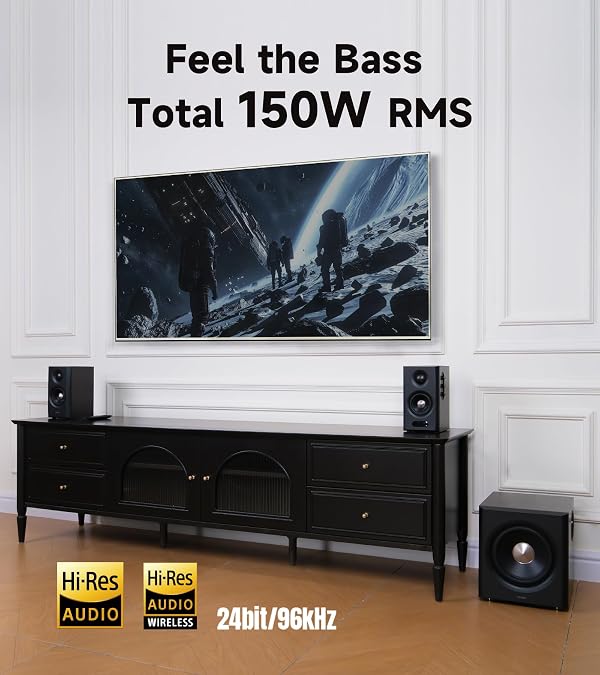 Edifier S355DB 2.1 Powered Bookshelf Speakers, 150W Hi-Res Audio, Black by Edifier - Image 2