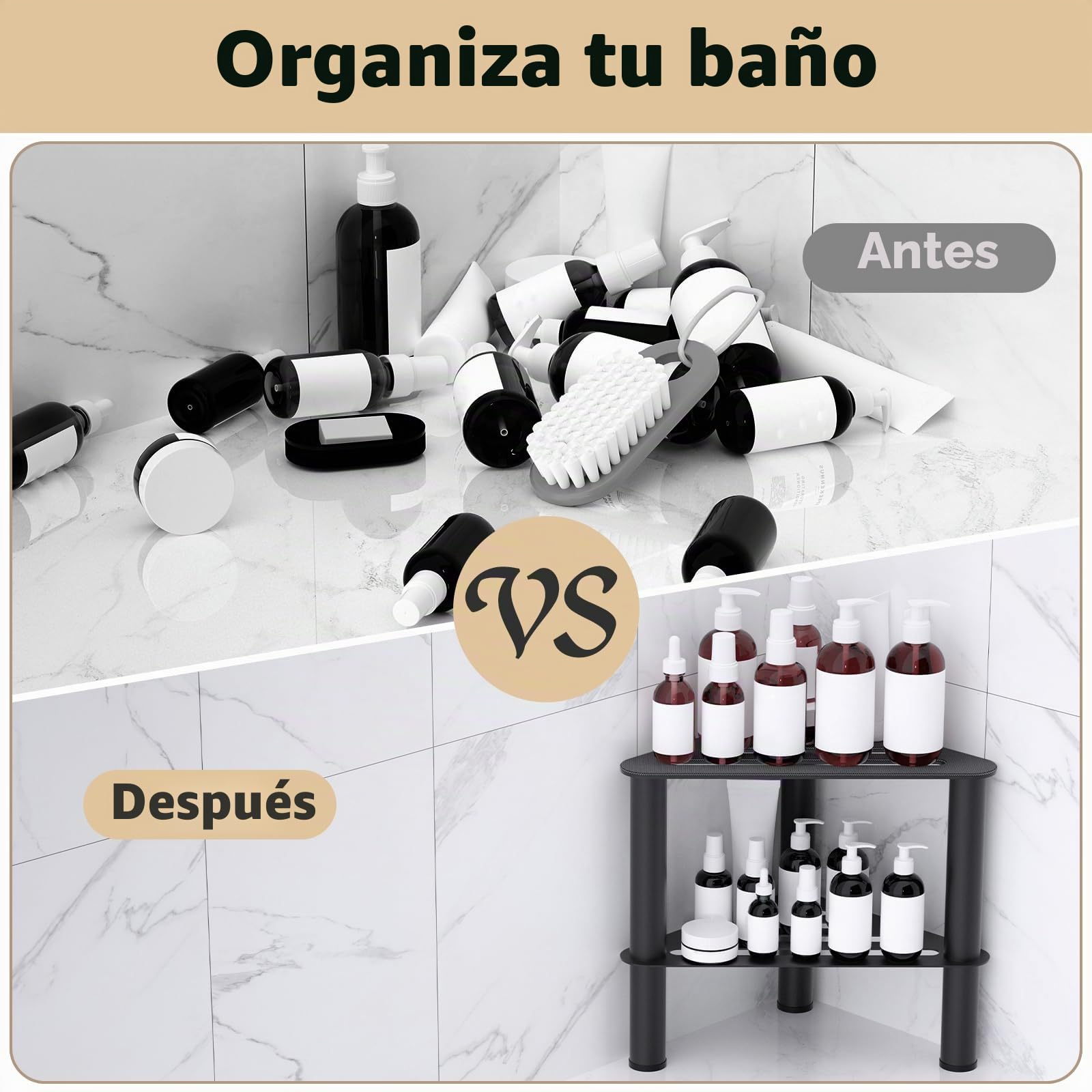 Taburete esquinero de metal para ducha, reposapiés de ducha con compartimento para ducha interior, 36 cm de altura, capacidad de carga de 350 kg, taburete ajustable, taburete de baño