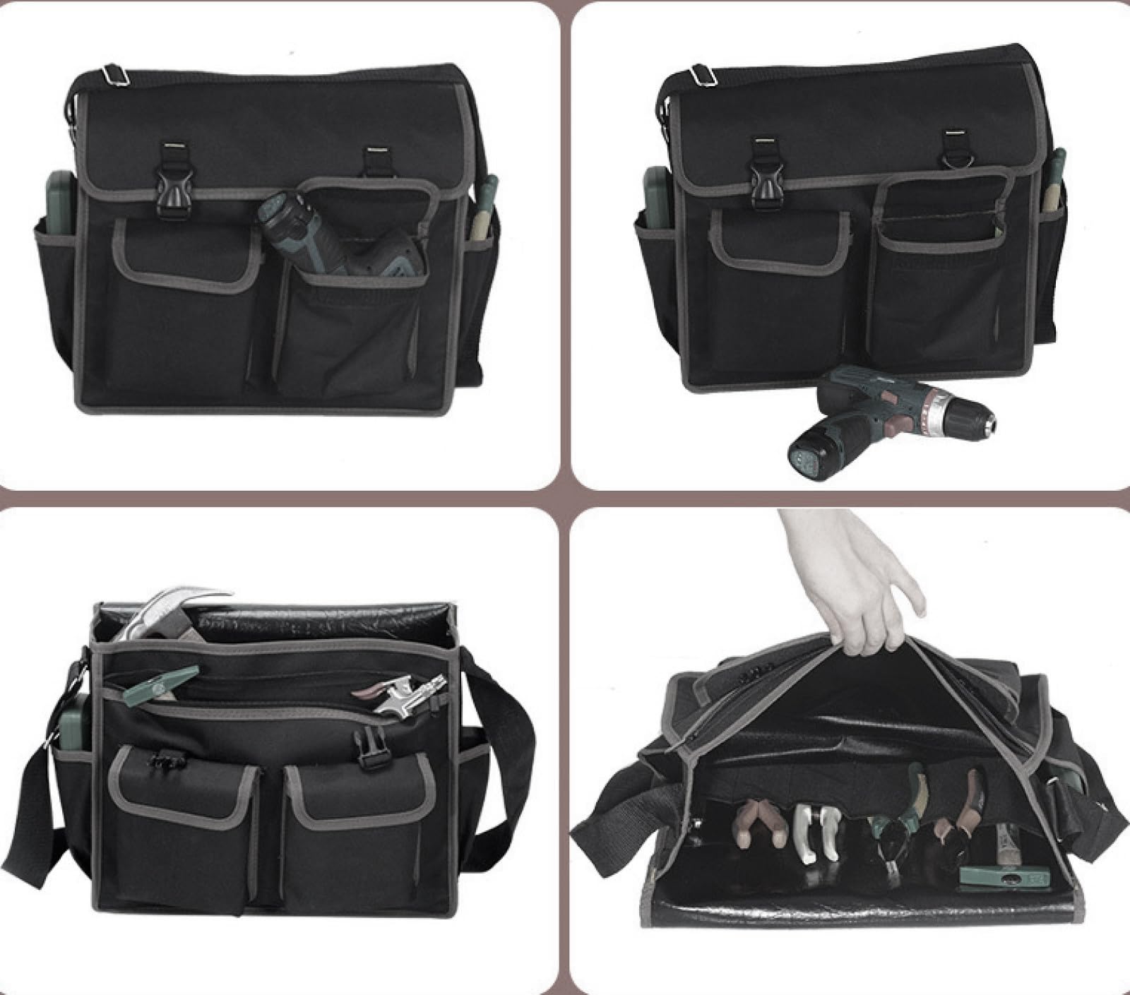 Werkzeugtasche 12 Zoll Blau - Organizer Mit Schultergurt Für Profis