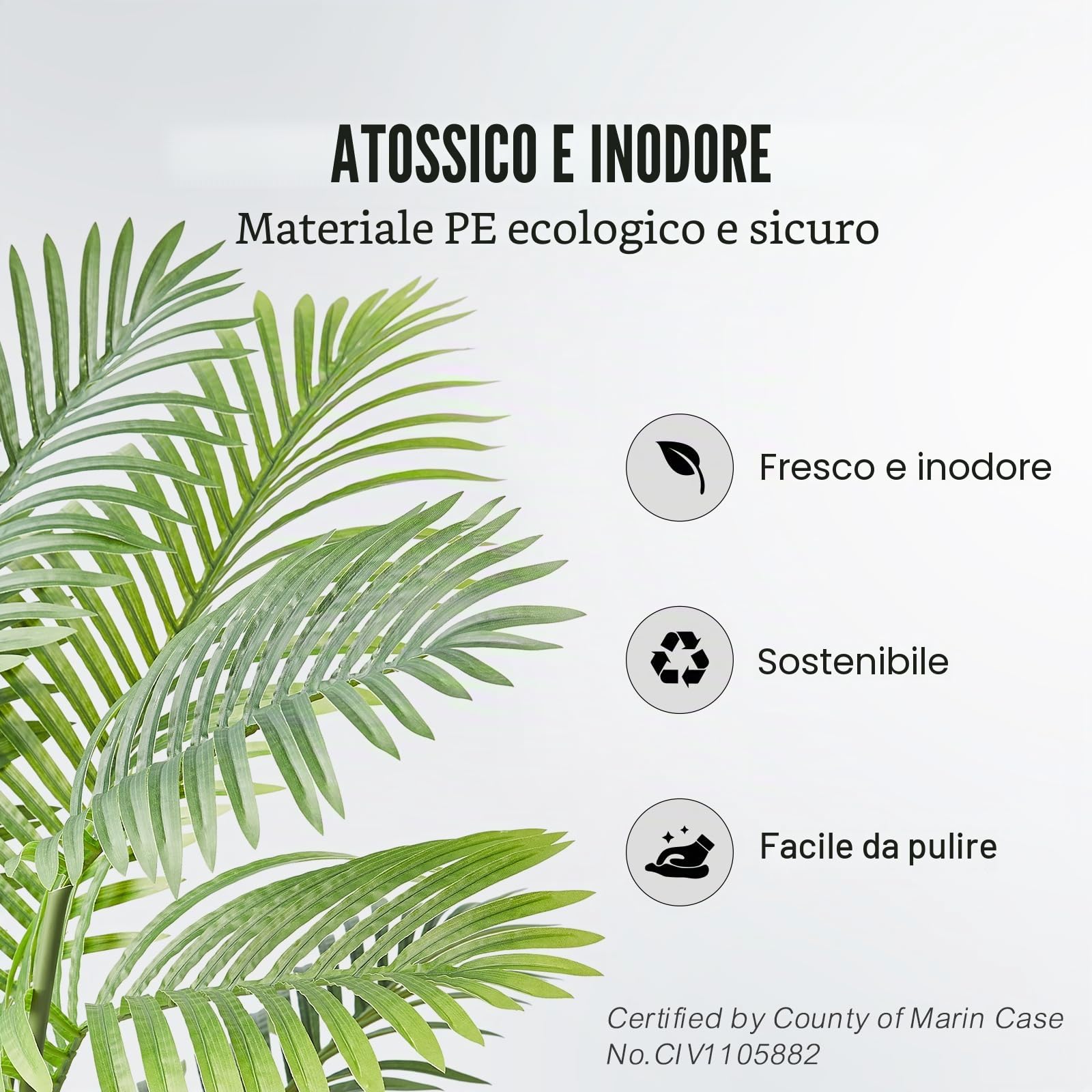 VEVOR Albero Artificiale, Pianta Finta 2 Pezzi Alta 1,22 m Areca Palma Noce di Betel Realistica, Materiale PE di Qualità e Protezione Anti-Ribaltamento, Decorazione per Casa Ufficio Interno ed Esterno