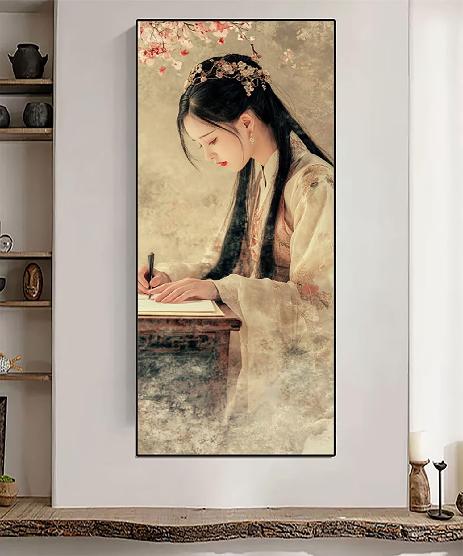 Diamond Painting Retro, 5D Mädchen Diamond Painting Erwachsene Bastelset Kinder ab 6 Jahre, DIY Crystal Art Kreativ Set für Erwachsene Mosaikherstellung Bastelset für Deko Wohnzimmer 60x155cm 0R-793