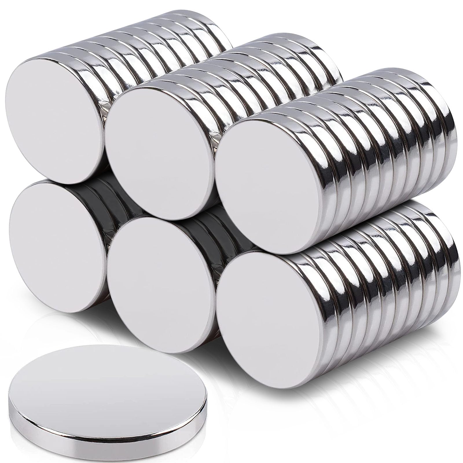 60 Pcs Neodymium Magnet Strong, 0.79x0.12'' Small Rare Earth Magnets for Whiteboard, Small Strong Magnets for Crafts, Round Disc Magnets, Fridge