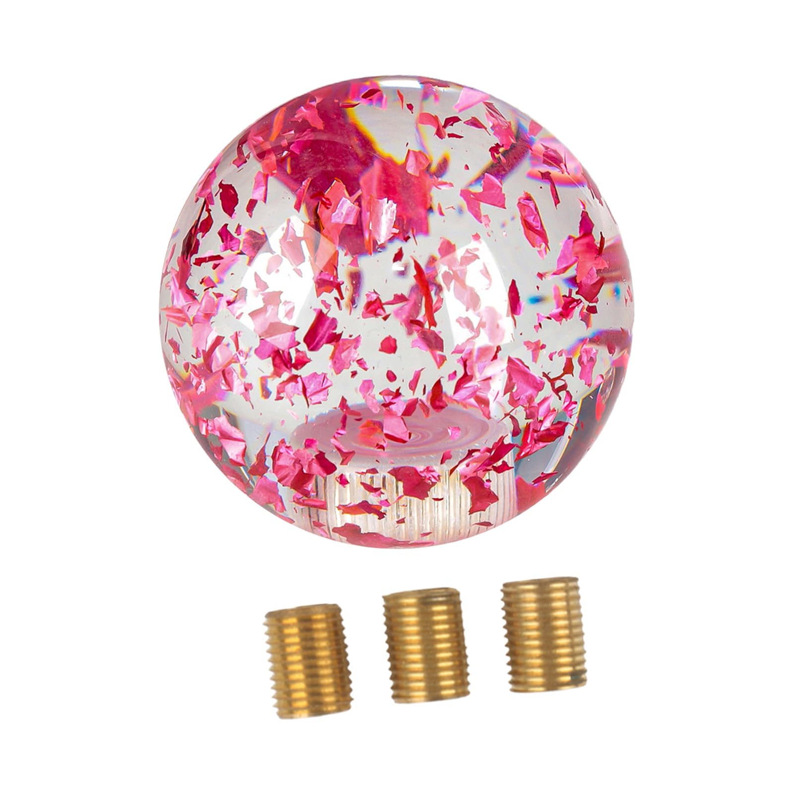 Apglsxy Glitter Multipurpose Glass Shifter Knob Decorative For Automatic Manual Vehicles Clear Glass Gear Knob