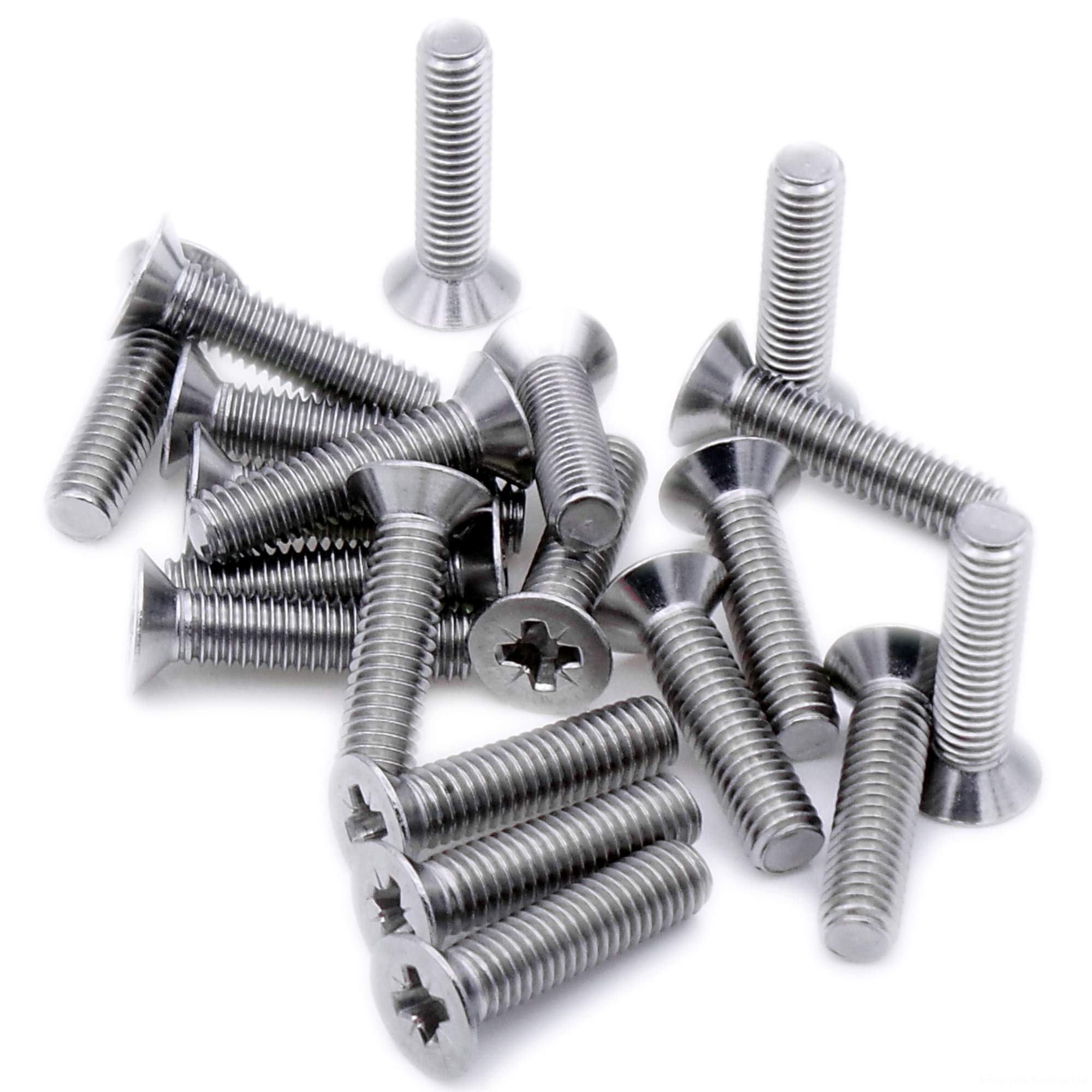 Singularity Supplies M3 (3Mm X 5Mm) Pozi Countersunk Machine Screw (Bolt) - Stainless Steel (A2) (Pack Of 20)