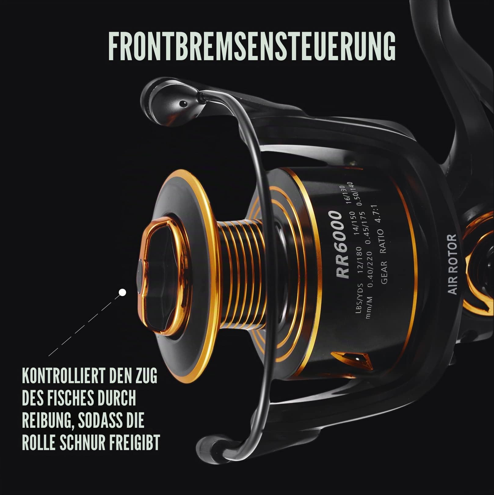 Rigged and Ready RR spin fixed-spool fishing reels 4 size options 1000, 3000, 5000, 6000. Freshwater saltwater smooth strong durable. Spare spool + bag. Spinning, Carp, Bass, Coarse, Sea & LRF angling