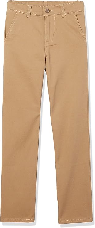 Amazon.com: IZOD Boys School Uniform Flat Front Twill Pants, Burnished Khaki, 20 Husky: Clothing, Shoes & Jewelry