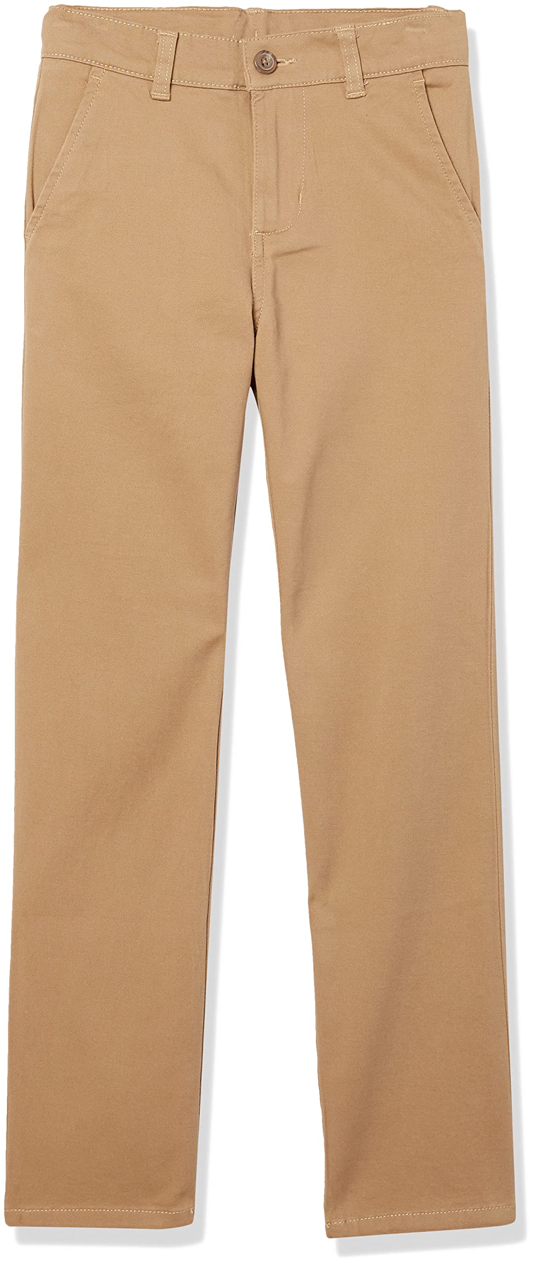 IZODBoys' School Uniform Twill Khaki Pants, Flat Front & Comfortable Waistband