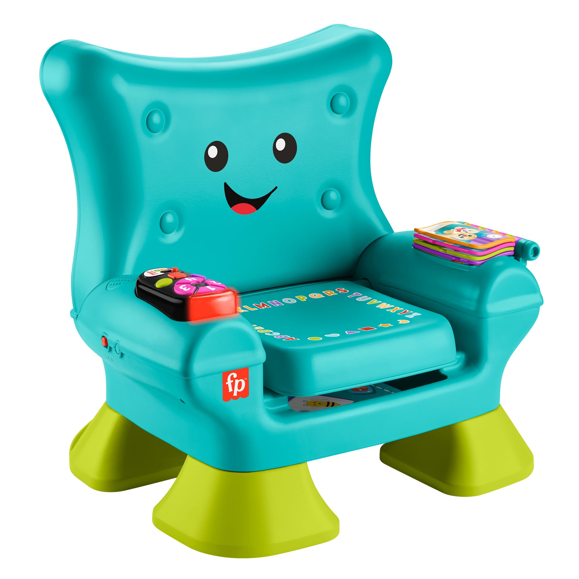 Fisher-Price Toddler Learning Toy Laugh & Learn Smart Stages Chair with Music Lights & Activities for Infants Ages 1+ Years, Teal