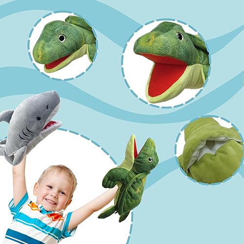 Miniatura 8 de Marioneta de cangrejo de mano, marioneta de cangrejo de 13 pulgadas para niños, marioneta de peluche realista, marioneta de cangrejo con boca