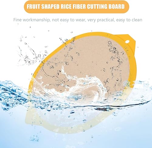 Miniatura 4 de Cabilock Tabla de cortar de plástico para cortar frutas y cortar servir con forma de limón lindo corte para cocina casera tabla de cortar limón