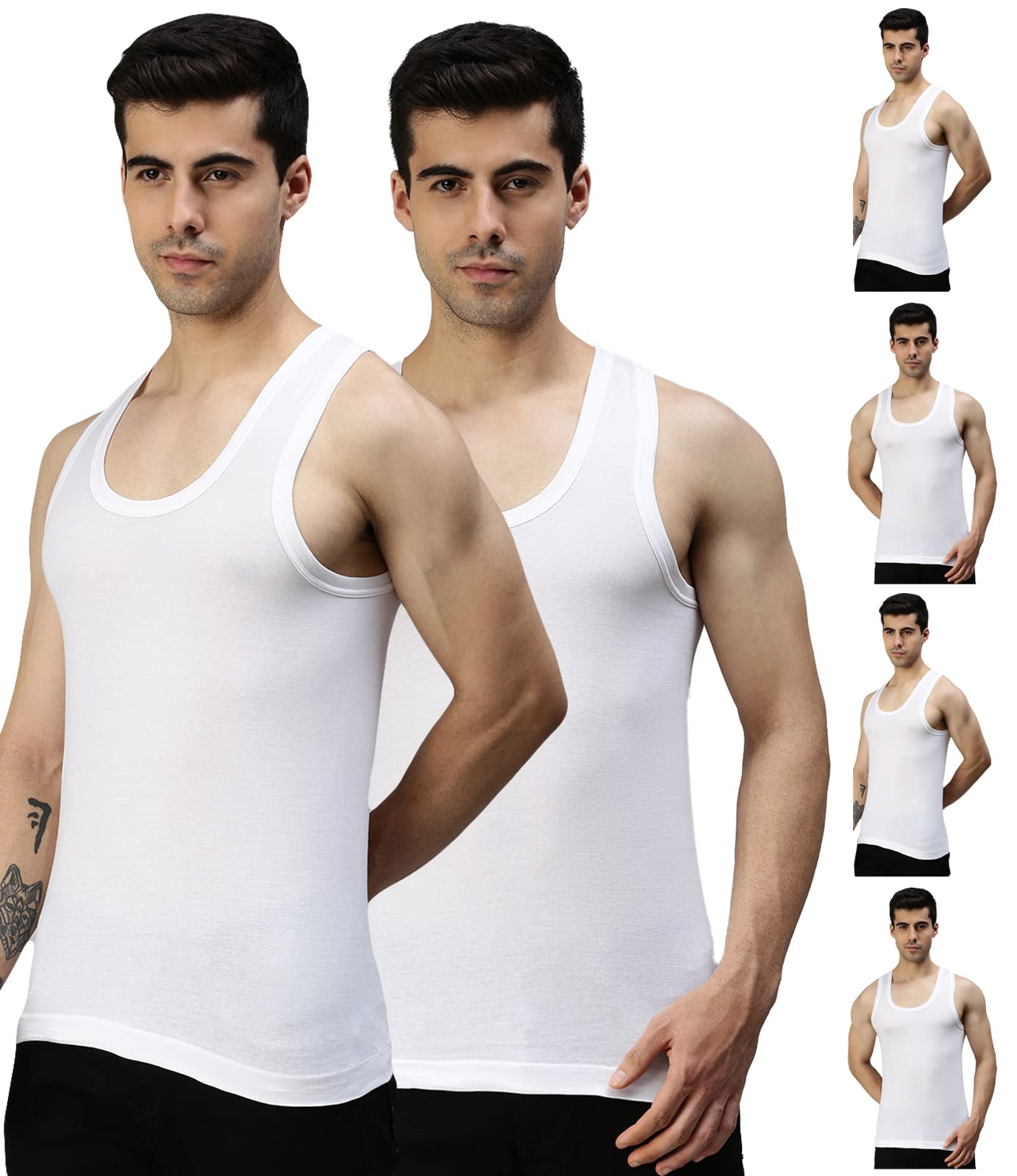 Men's Cotton Regular Fit Vest (Pack of 6)-image-31