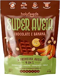 Super Aveia Chocolate com Banana Sem Glúten Holyfoods 66g