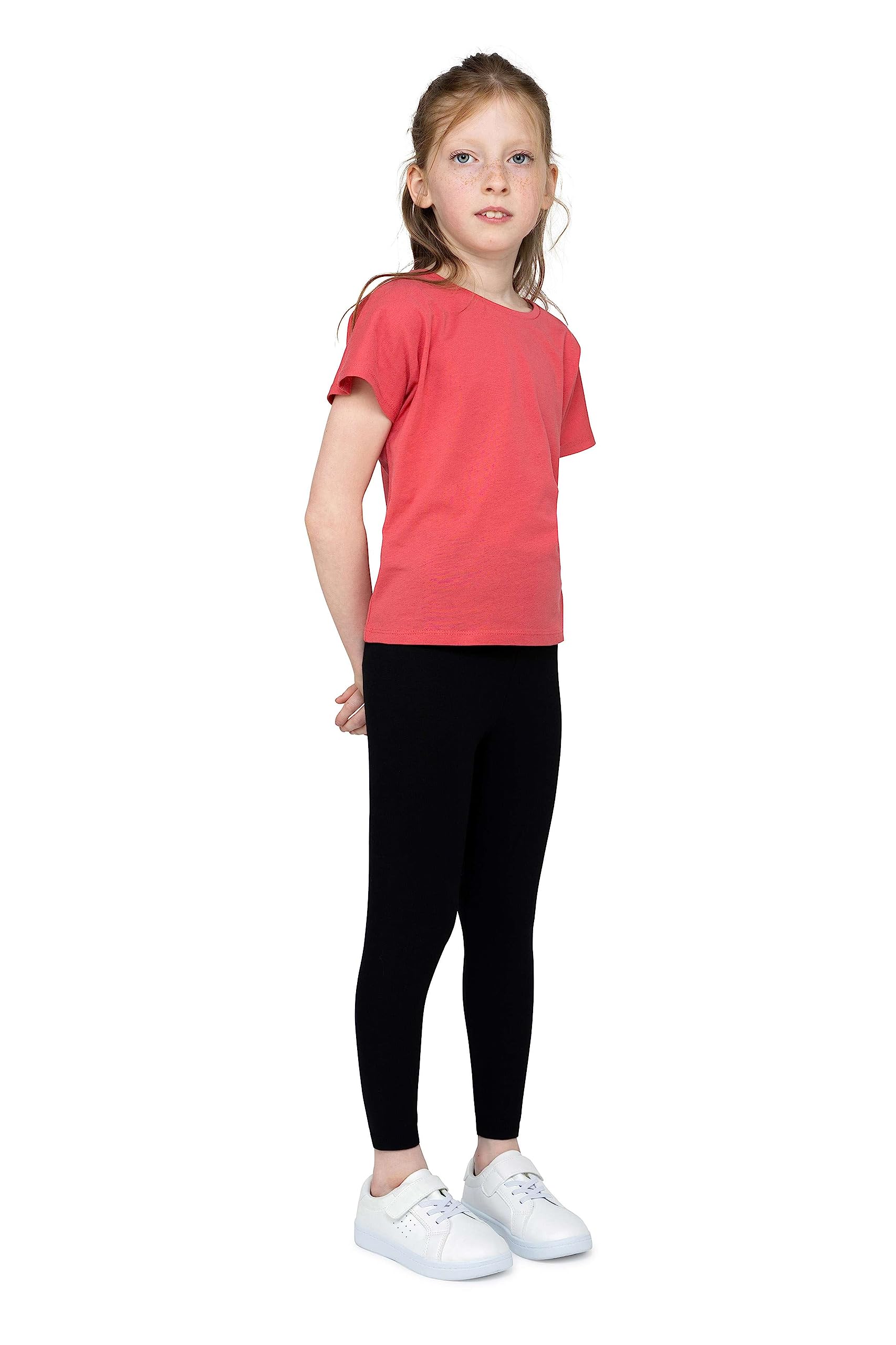 infatti Leggings in Cotone per Bambina, Pantaloni Morbidi e Comodi per Bambini, Allenamento Casual, Stile Elegante, Abbigliamento Basic Zoe