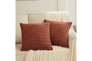 Fancy Homi Rust Colored Pillow Covers: Rustic Farmhouse Decor