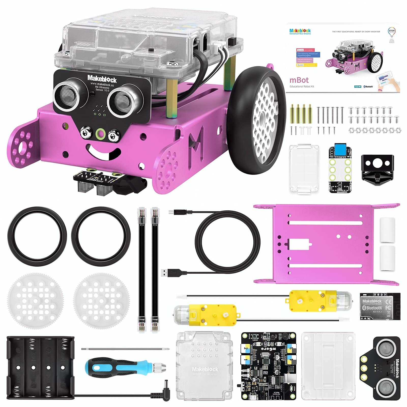 Amazon.com: Makeblock mBot Pink Robot Kit with Wireless Bluetooth