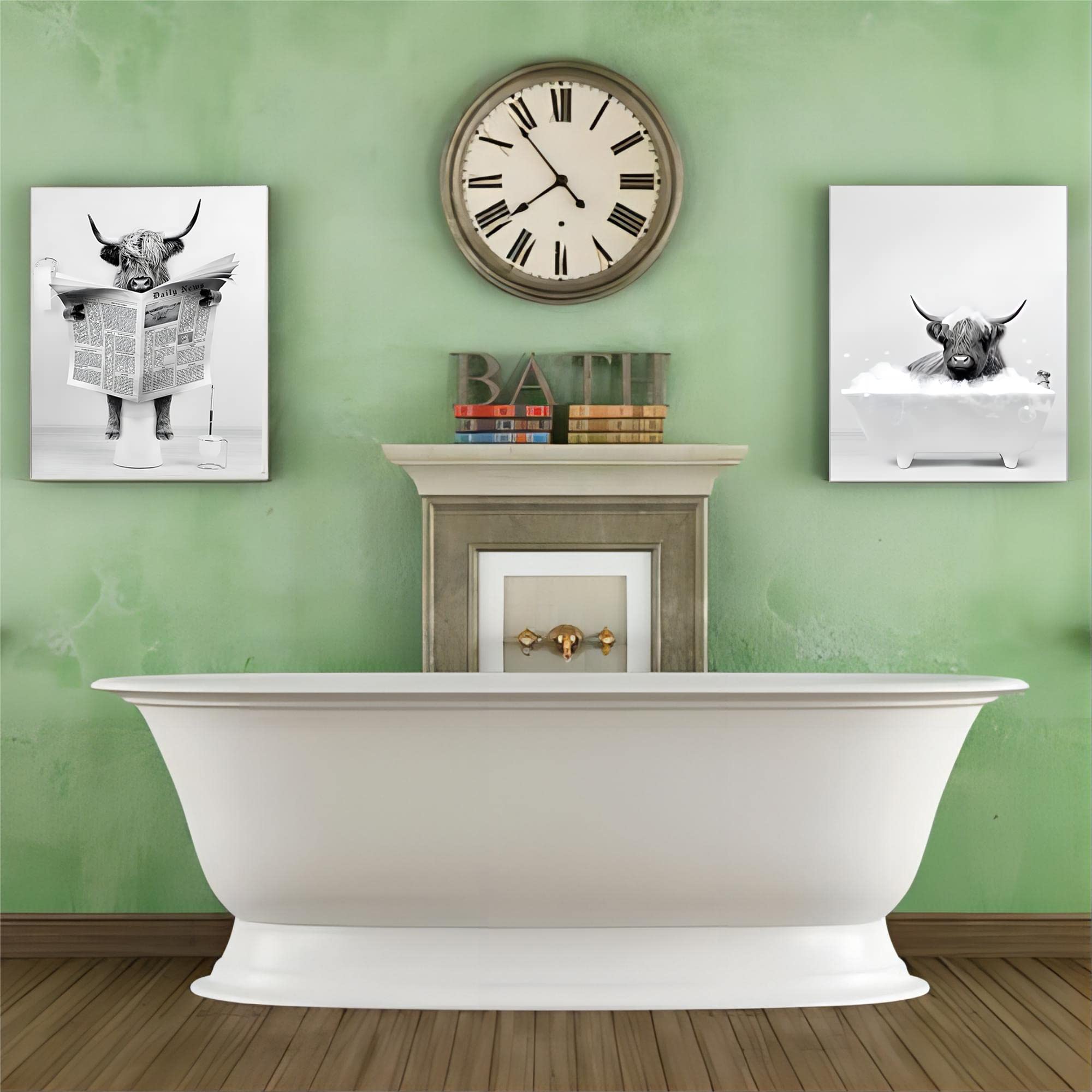 APOXYO 2 Poster Con Cornice Per Bagno - Bianco E Nero, Set 30x40 Cm, Decorazione Murale - 3
