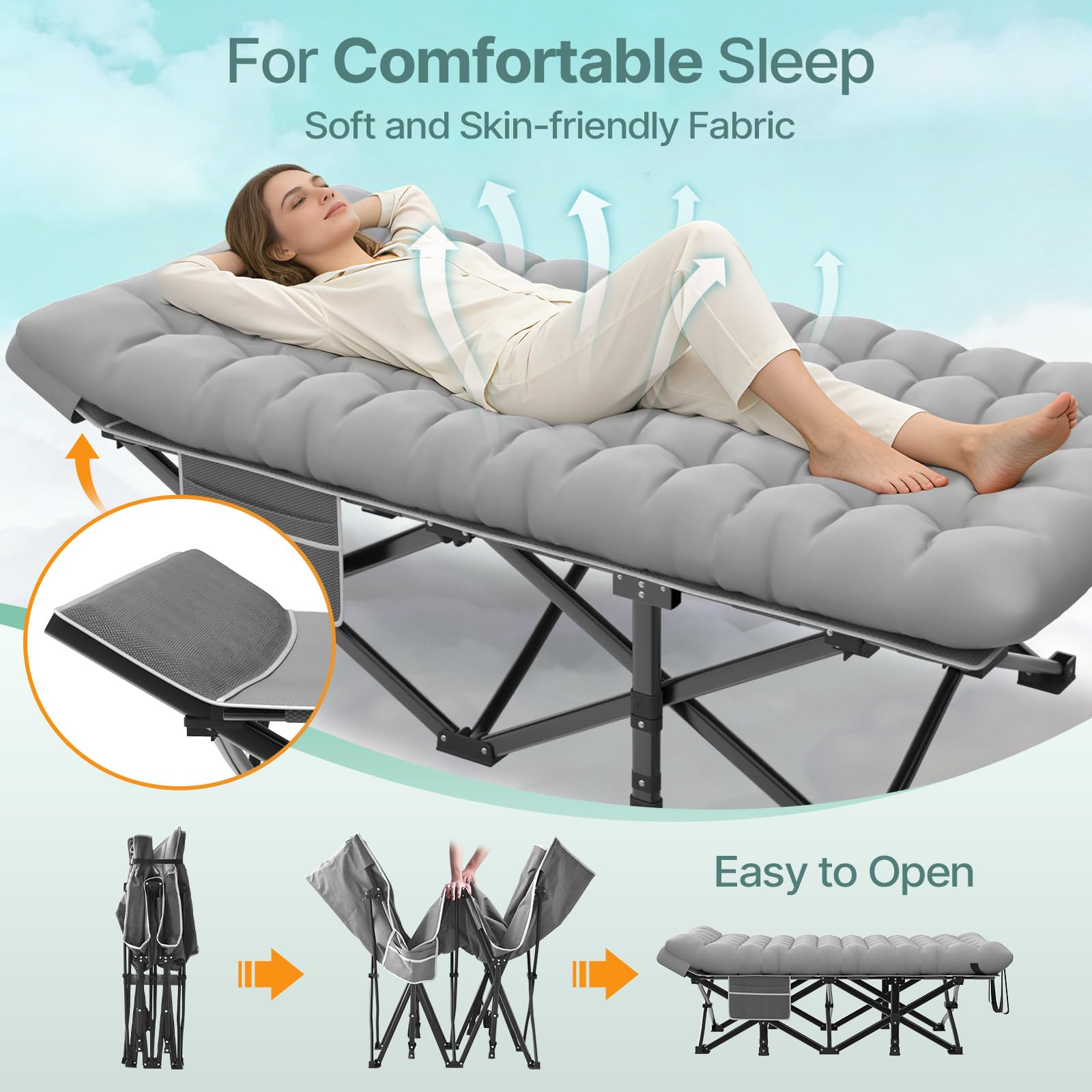 スリーピングコット Amazon.co.jp: Suteck キャンピングコット 32