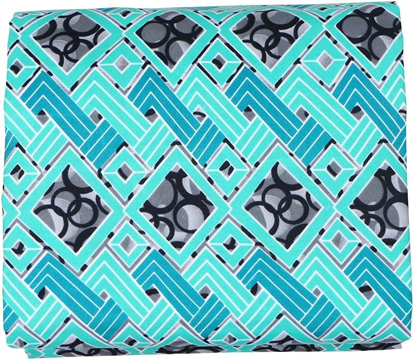 HollandaisWax African Fabric 6 Yard Printed Wax Kente Cloth Ankara Fabric for Party Dress 6185