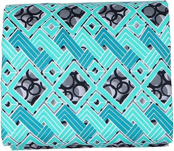HollandaisWax African Fabric 6 Yard Printed Wax Kente Cloth Ankara Fabric for Party Dress 6185