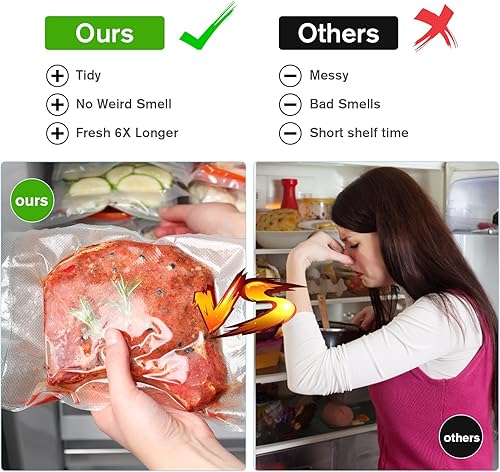 Miniatura 7 de Sellador al vacío de potencia de 120 W para alimentos, máquina selladora de alimentos con 5 moldes que incluyen seco, húmedo, pulso, sellado,