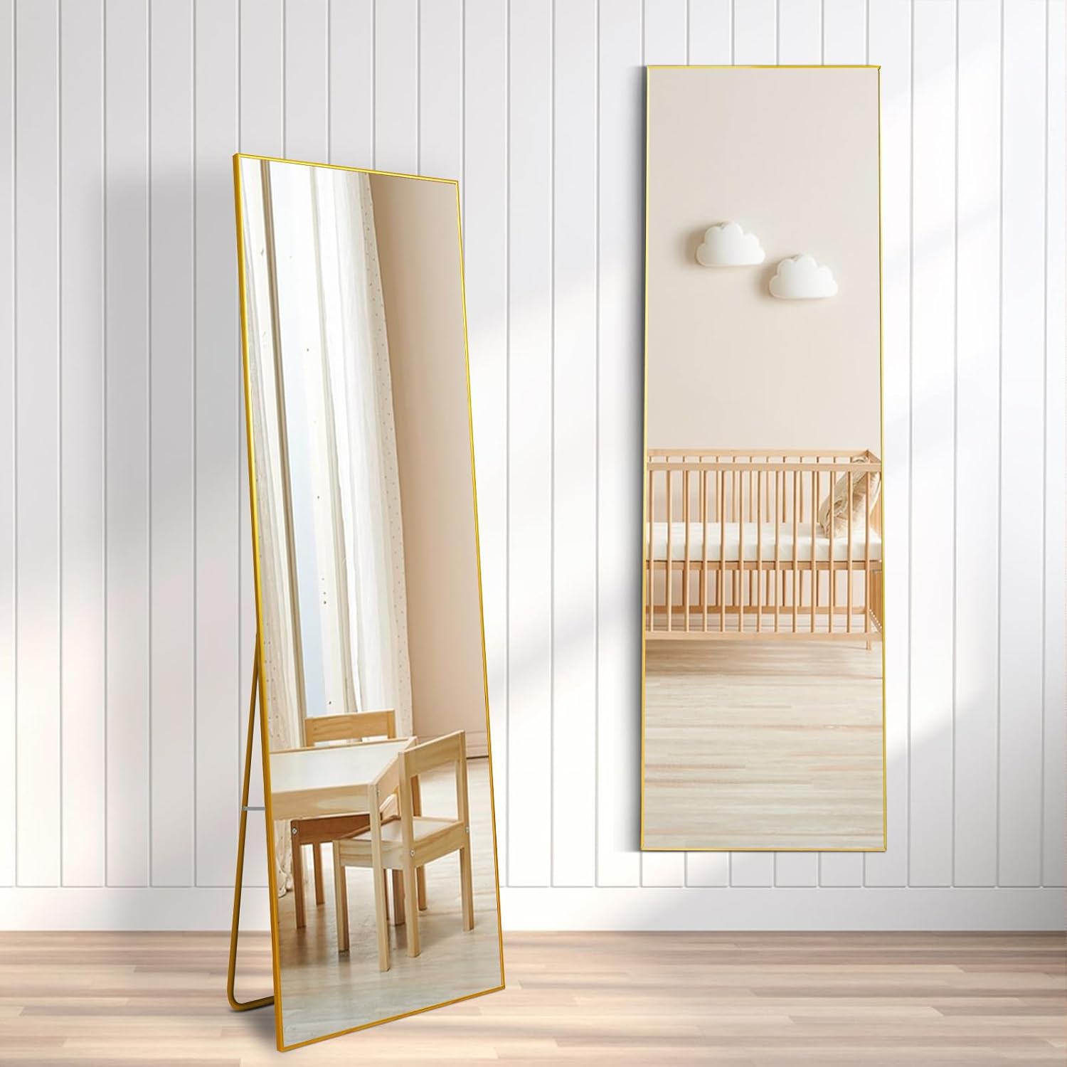 59"x15.7"Full Length Wall Mirror,AntiScratch Aluminium