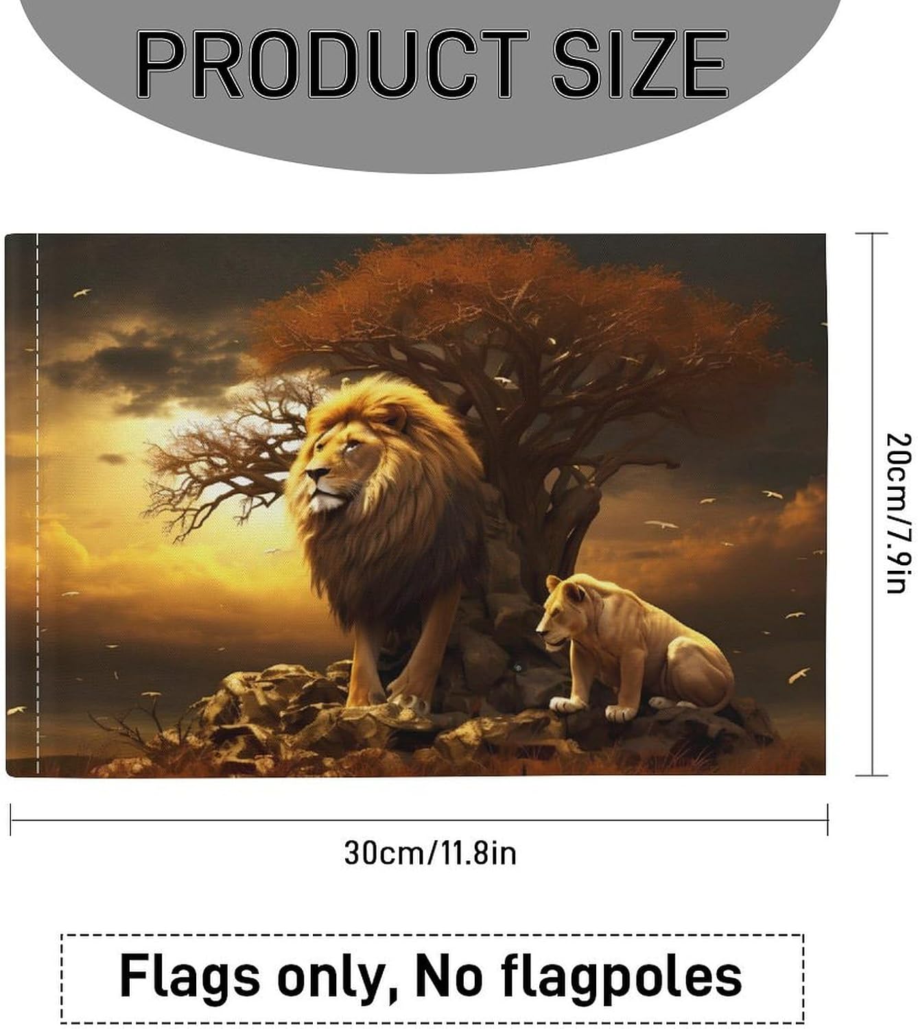 Kings-Lion Car Flag Polyester Clip Flags Mini Handheld Banners for Auto Outside Travel Decor image 2