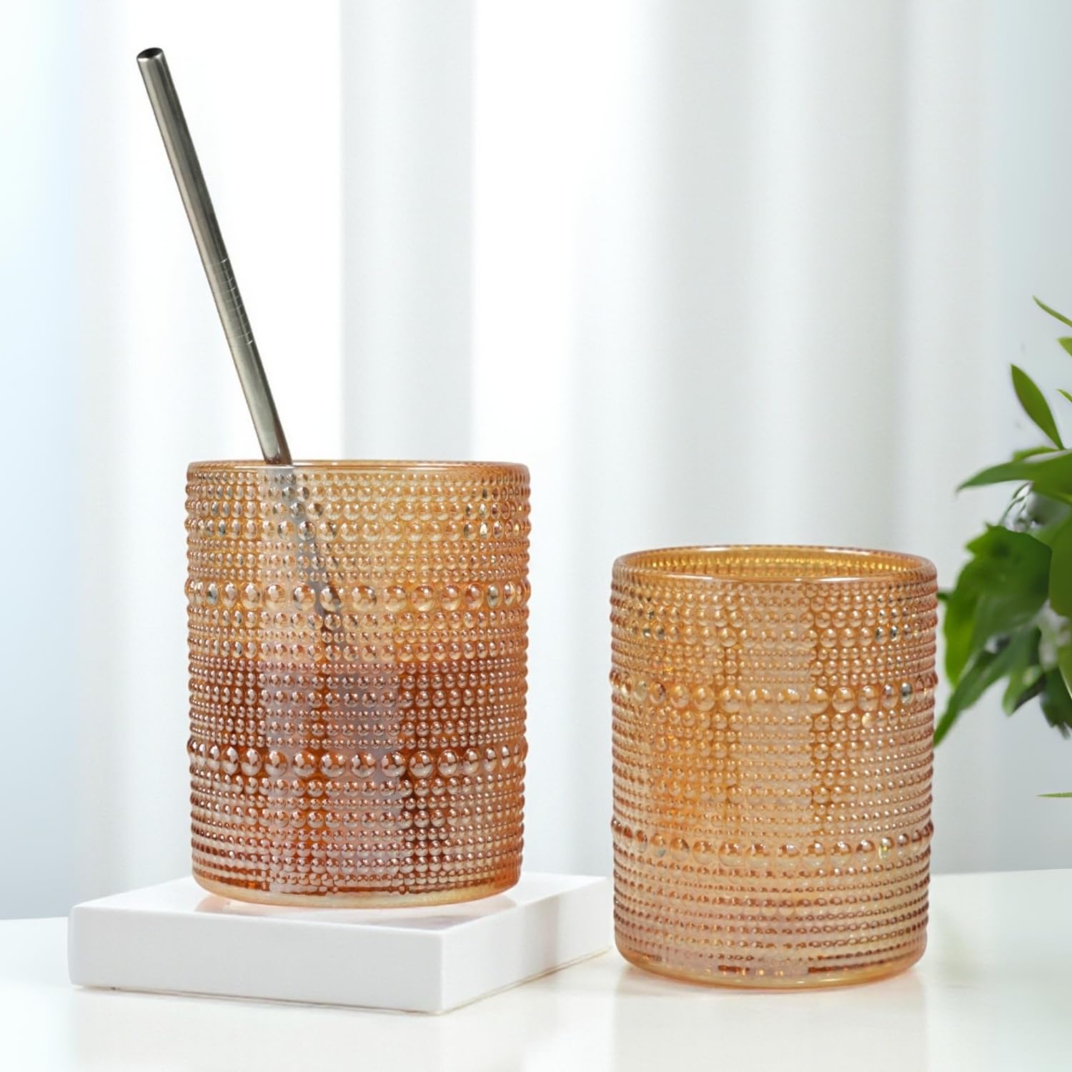 Vintage Hobnail Whiskey Glasses - Set of 6 -3 Vintage Hobnail Whiskey Glasses - Set of 6 -3