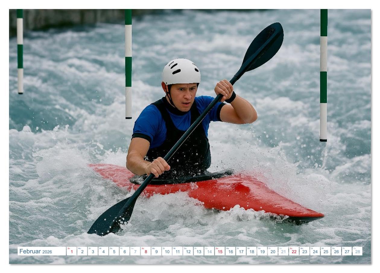 Wassersport. Wettkampf und Freizeit im, auf und unter Wasser (hochwertiger Premium Wandkalender 2026 DIN A2 quer), Kunstdruck in Hochglanz: Rein ins ... Sport mit dem Element Wasser (CALVENDO Sport)